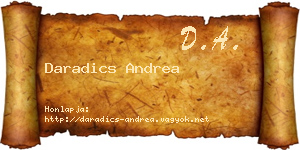 Daradics Andrea névjegykártya